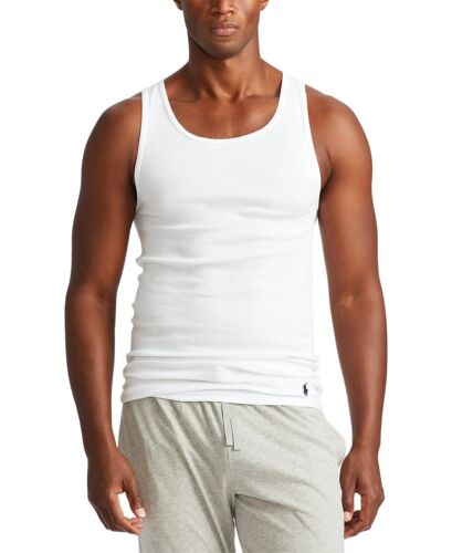 Polo Ralph Lauren Men's 3-Pack Classic-Fit Tank Tops White Size-M NEW NCTKP3 - Picture 2 of 6
