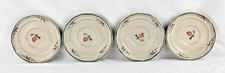 International Marmalade 4 Saucers #8868 Geese Blue Ribbon Fruit Floral Japan
