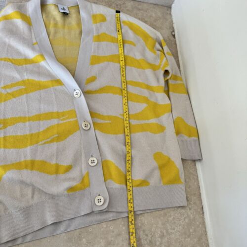 CAbi Roar Cardigan Yellow Zebra Animal Print Womens Size XS Oversized Button Up - Picture 11 of 15