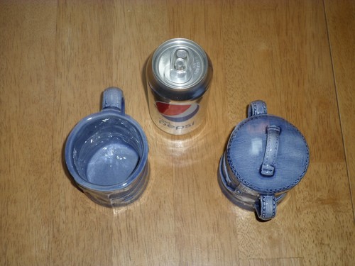 BLUE JEANS PANTS, Ceramic Coffee Cup & Sugar Container Jar with Lid, Total of #2 - Picture 6 of 10