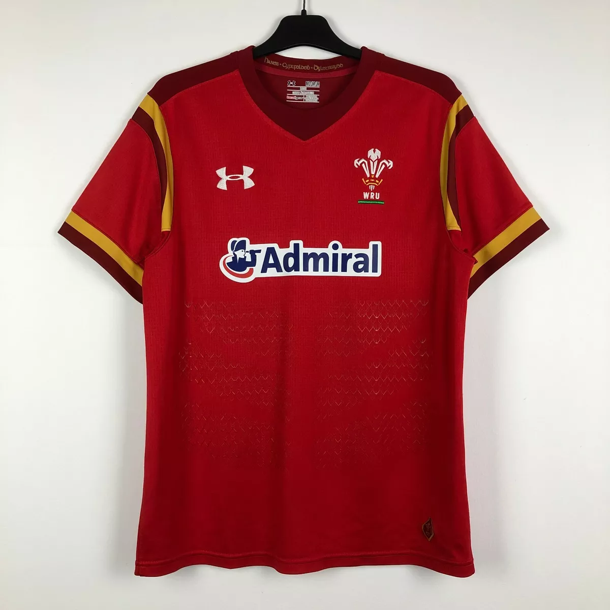 Wales Rugby Union WRU Home Jersey Under Armour Shirt Trikot Admiral size M