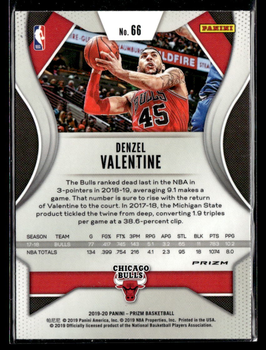 Denzel Valentine 2019-20 Panini Prizm Red White and Blue #66
