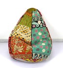 Handmade Cotton Floral Kantha Bohemian Decorative Embroidered Bean Bag