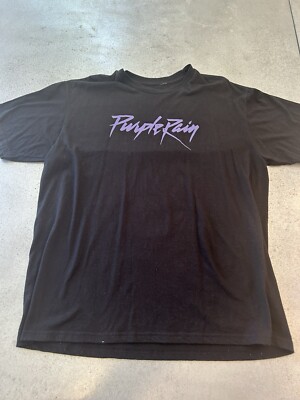 Prince Shirt Mens XL Black Short Sleeve Purple Rain Save 15% At Check out
