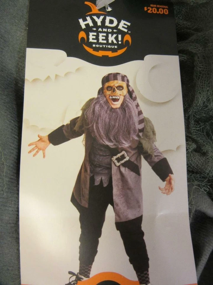 Disfraz de Halloween pirata fantasma para niños chaqueta camisa máscara Hyde and Eek talla mediana Foto 2 de 4