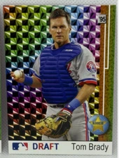 Tom Brady - EXPOS Rookie SHIMMER SP Baseball Card #12 RC Montreal Expos - RARE