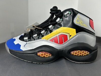 Size 7 - Reebok Question Mid x Power Rangers Multicolor