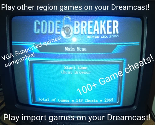 Code Breaker - Play import games region free & cheats Sega Dreamcast *DISC ONLY*