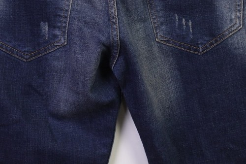 Dsquared2 Blue Denim Cotton Distressed Medium Wash Faded Skinny Leg Jeans 46 - Picture 9 of 13