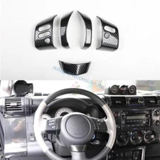 For Toyota FJ Cruiser 2007-2014 Steering Wheel Control Cover Carbon Fiber ABS