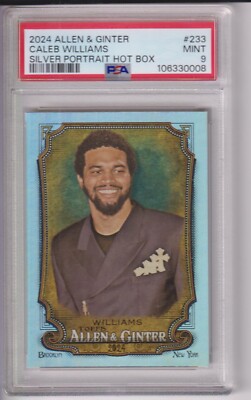 2024 Topps Allen & Ginter Silver Portrait Caleb Williams #233 PSA 9