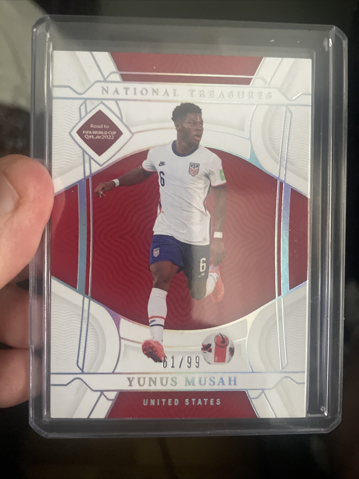 2022 National Treasures FIFA Road To World Cup Soccer #145 Yunus Musah USA 61/99