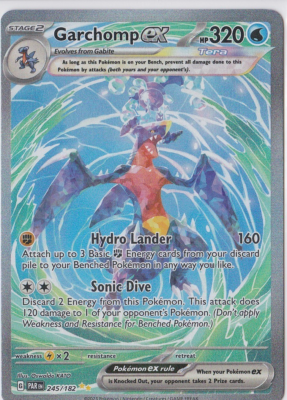 Pokemon Paradox Rift Garchomp ex 245/182 Special Illustration Rare Pokemon Paradox Rift Garchomp ex 245/182 Special Illustration Rare