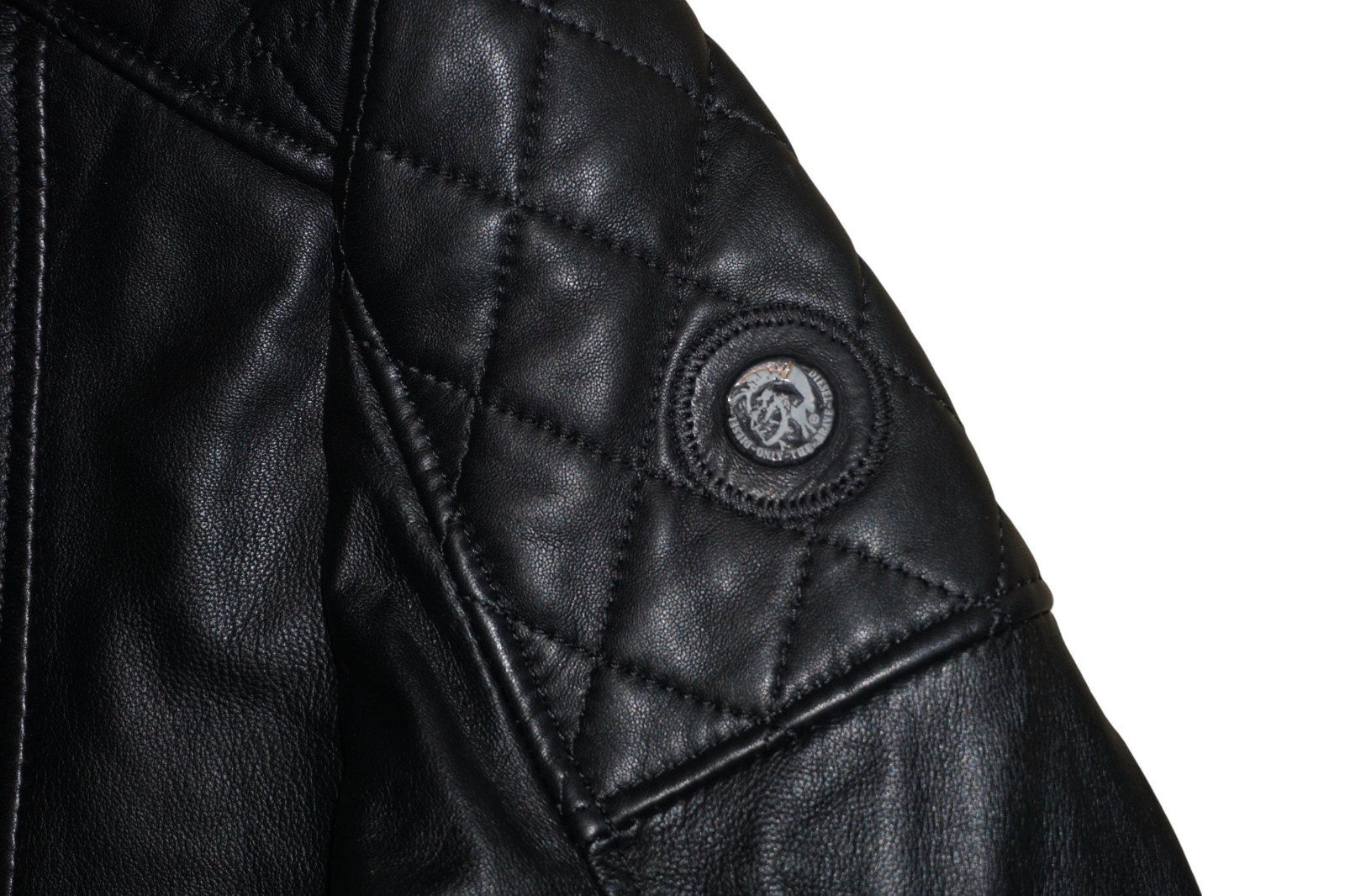 Diesel L-marton Leather Jacket Size M 