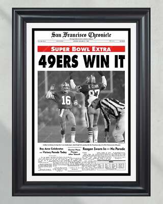1985 San Francisco 49ers Super Bowl Champions Framed Front