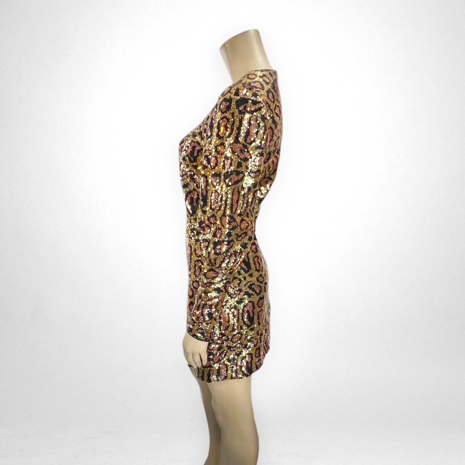 WALTER BAKER Small Sequin Leopard Print Mini Dres… - image 2
