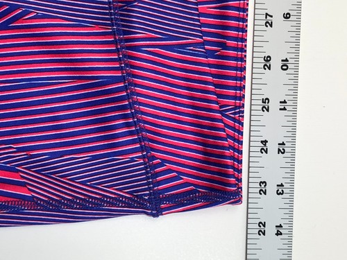 Under Armour Girls Pants Youth Large Striped HeatGear Leggings Multicolor - Picture 7 of 9