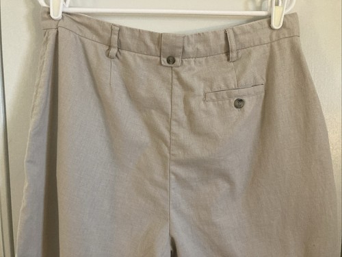 Christopher & Banks Women’s Sz14 Beige Linen Blend Shorts Read* - Picture 4 of 8