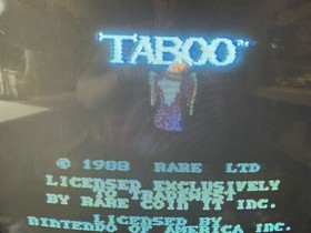 Taboo: The Sixth Sense Nintendo Entertainment System, 1989 NES Cart & Box