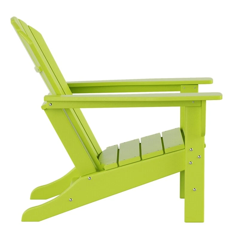 Portside Classic Outdoor Adirondack Chair Set of 2 in Lime Green