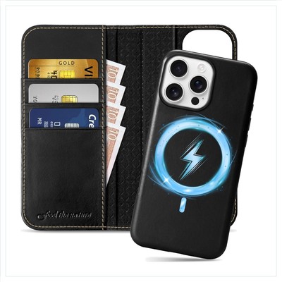 Handyhülle iPhone 16 Pro Max RFID Blocker Klapphülle Kartenfach