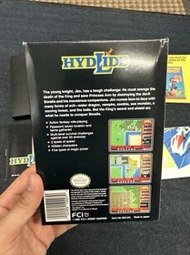 Hydlide (Nintendo Entertainment System, NES) Complete In Box CIB With Poster