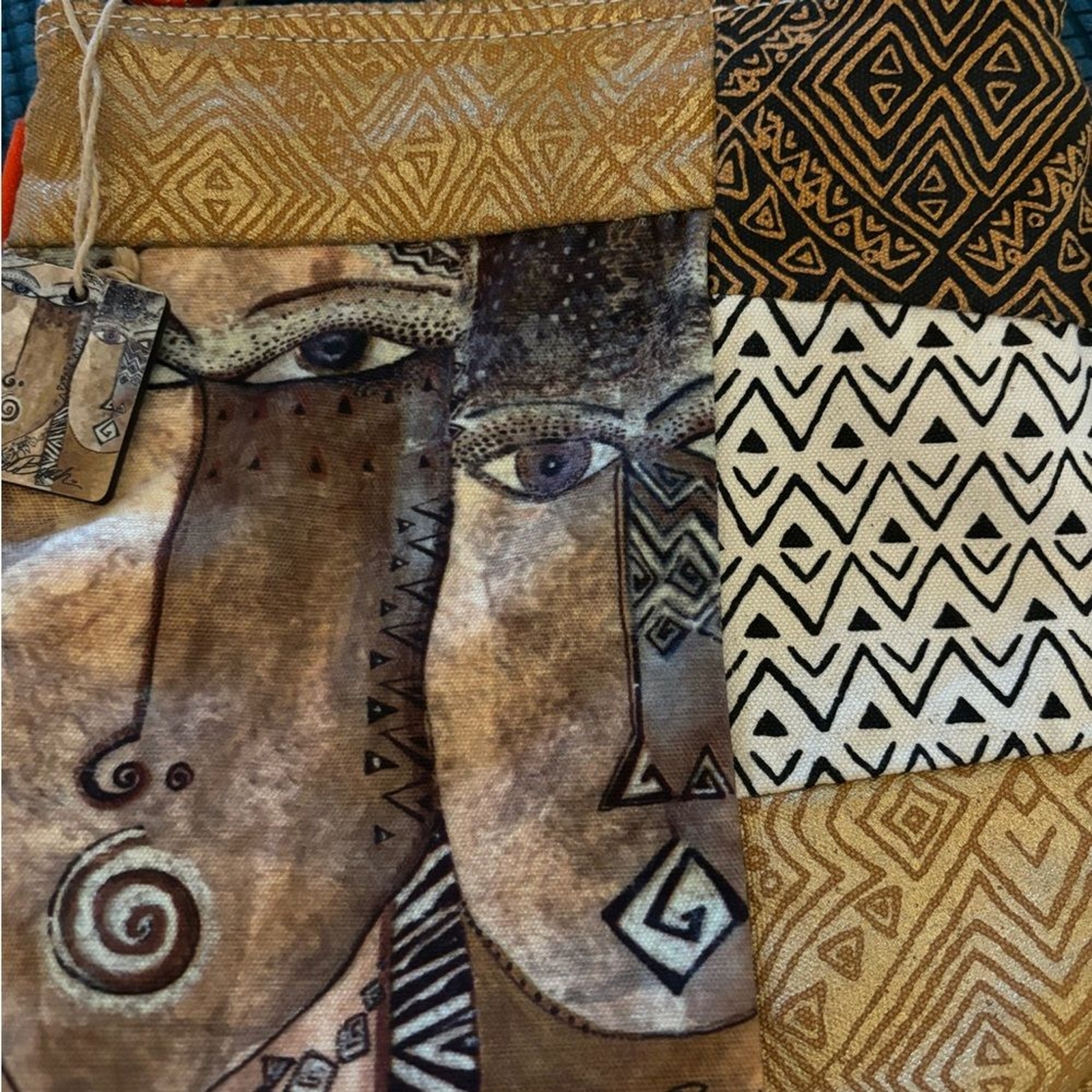 Laurel Burch Artsy Patchwork Adjustable Strap Cro… - image 7