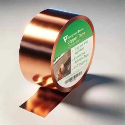EVG Copper Snail Slug Tape (5 Sizes) 25m Adhesive Repellent Barrier Pest Deterrent