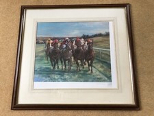 Claire Eva Burton Framed Horse PrintSigned LimitedEdition  262/600 77cm X 71 cm.