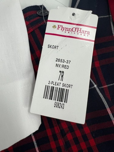Navy & Red Plaid Uniform Set By Flynn & O'hara- 2 New with Tags, 2 gently used - Picture 3 of 3