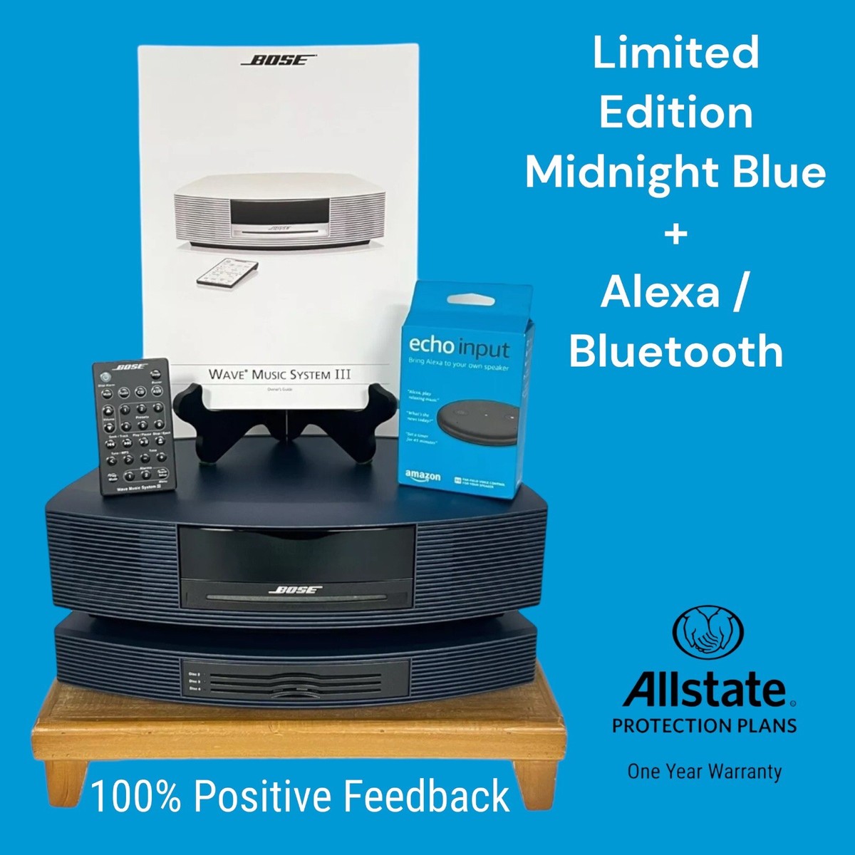 ✓ MINT Bose Wave Music System III, Midnight Blue, 3 Disc