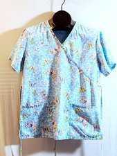 Butterfly's Tie Back Small Medical Scrub Top