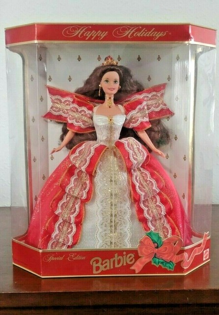 1997 Holiday Barbie 10th Anniversary Special Edition Mattel Red Dress