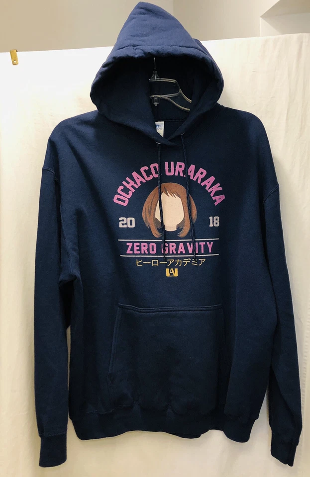 My Hero Academia Ochaco Uraraka Gravedad Cero Sudadera con Capucha Pullover Sudadera Talla Grande Foto 3 de 4