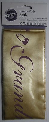 Wilton Industries Inc Baby Shower Party Grandma to Be Sash Grandmother
