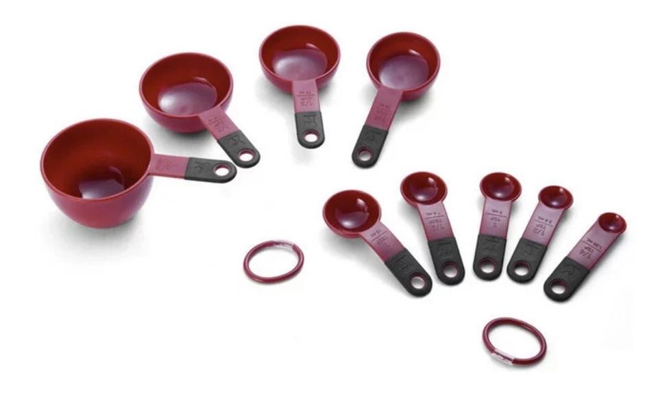 KitchenAid 9-Piece Measuring Cups & Spoons Set in Empire Red (Dishwasher Safe) - Image 3 of 4