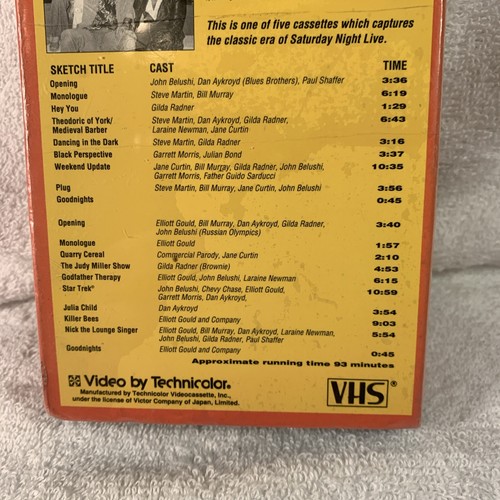 Best Of Saturday Night Live Classic Years 1975-80 VHS VCR Tape 92 Factory Sealed - Picture 21 of 22