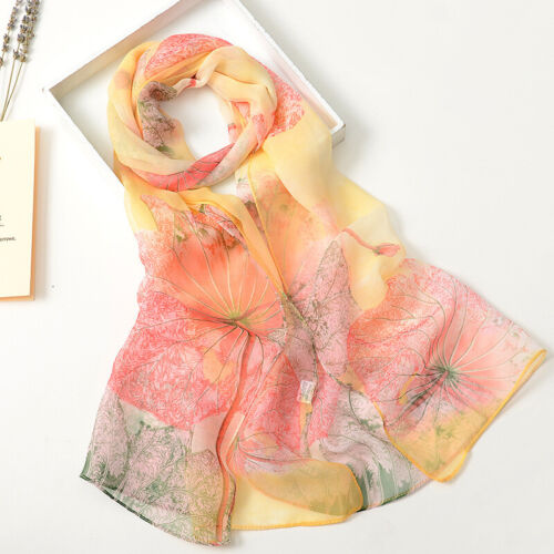 Long Soft Chiffon Scarf Plain Sheer Wrap Shawl Womens Large Stole Neck Scarves♧ - Picture 75 of 93