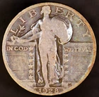 1928 STANDING LIBERTY QUARTER FROM AN OLD COLLECTION TONED-LOT AA8119