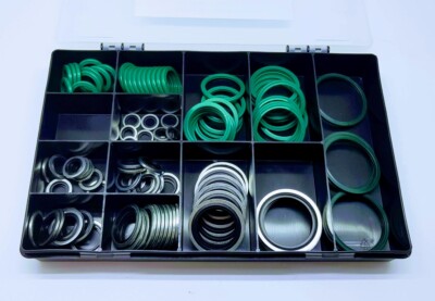 110 STCK. HYDRAULISCHE SAE FLANSCHDICHTUNG & IMPERIAL DOWTY VERKLEBTE SCHEIBEN-KIT TEILEBOX