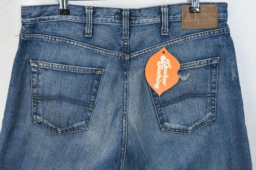 ARMANI Mens Jeans STRAIGHT REGULAR Fit INDIGO 007 SERIES Zip Fly W34 L30  P42 | eBay