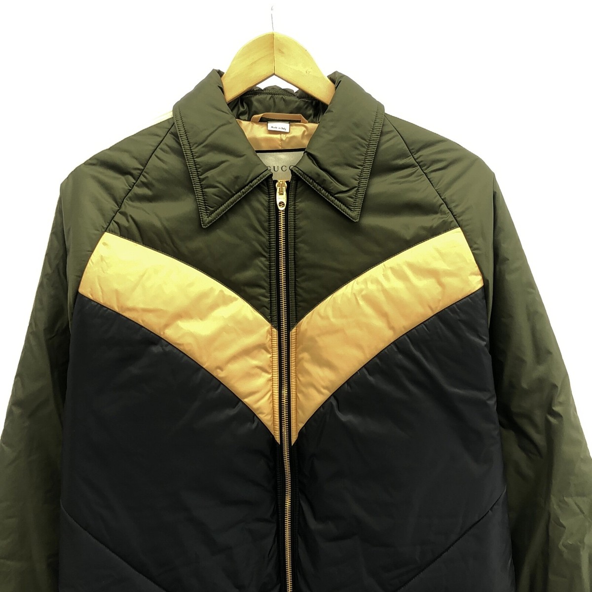 GUCCI blouson jacket #44 624421ZHA58317544 Nylon Khaki black GUCCI blouson jacket #44 624421ZHA58317544 Nylon Khaki black