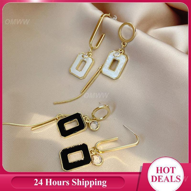 Stud Earrings Fashion Joker 1 Pair Asymmetric Earrings Jewelry Accessories Fashi-image