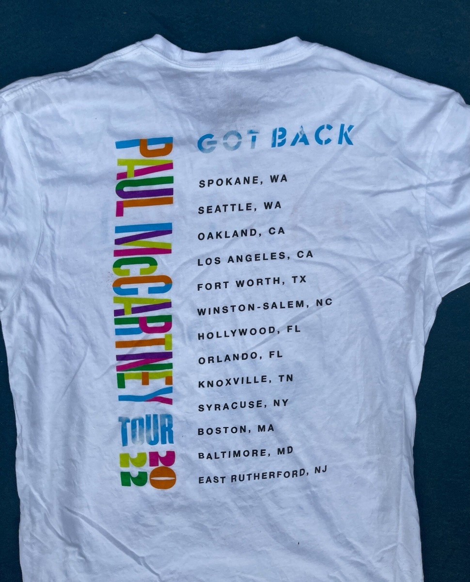 Paul McCartney Got Back 2022 Tour Shirt Size Medium Double