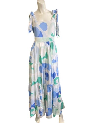 EMILY MCCARTHY Women's Bow Midi Dress Spring Blue 