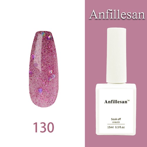 Anfillesan 15ML Gel Nail Polish Summer Nail Soak Off LED UV Gel Top/Base Coat - Picture 165 of 203