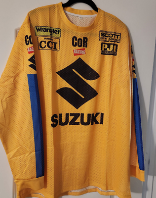 New Reproduction Vintage SUZUKI Shirt, Mens L, MX Motocross
