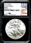 2021 $1 American Silver Eagle - NGC MS 70  FDOR Mercanti-signed Label  BS260