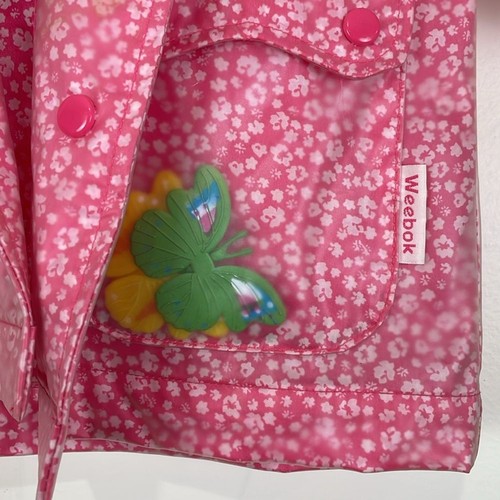 Vintage Weebok Rain Jacket 24 Months by Reebok Back Bag Pink Girls Butterfly - Picture 3 of 13
