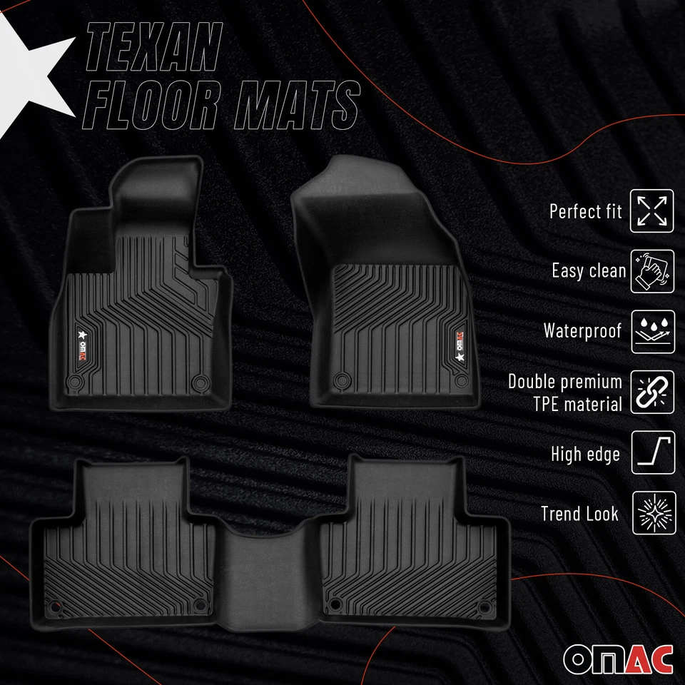 OMAC Premium Floor Mats Liners for Volvo XC90 2016-2026 Front 2Pcs - Image 3 of 4